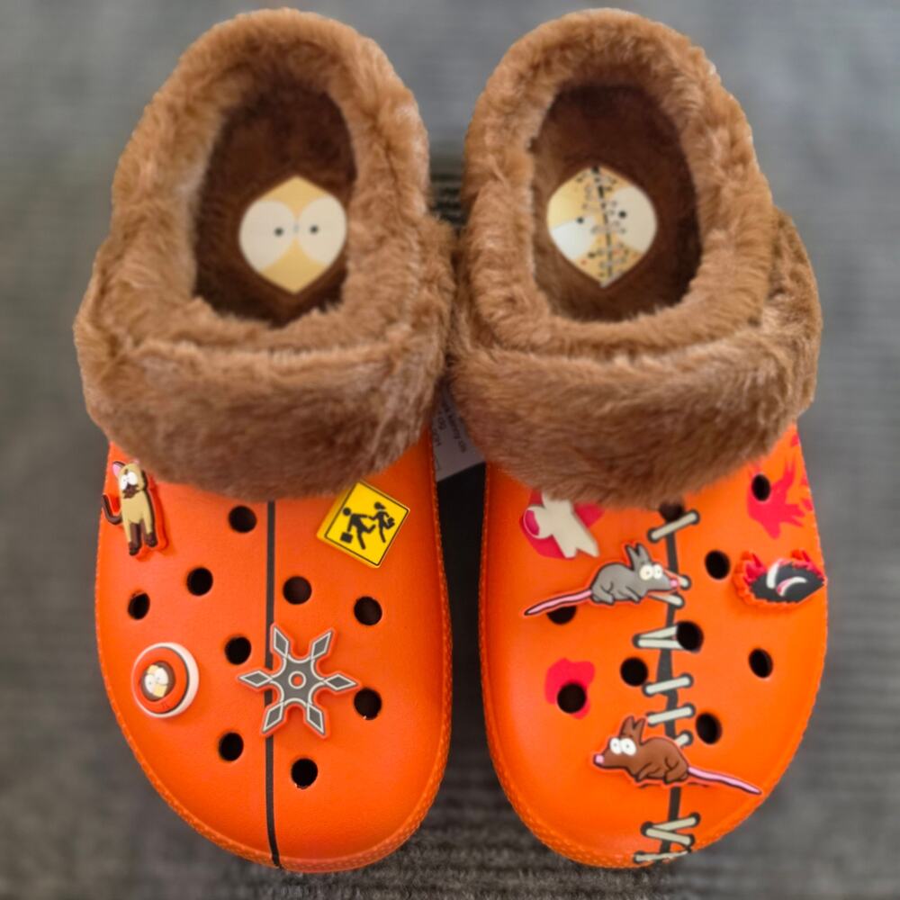 CROCS South Park Kenny Classic Lined Clog Men's Size 11 Orange Brown - Picture 3 of 13
